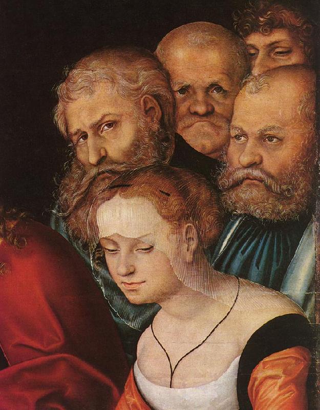 CRANACH, Lucas the Elder Christ and the Adulteress (detail) dfh oil painting picture